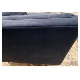 Coaster Navy Velvet L-Shaped Sectional Sofa - Chaise