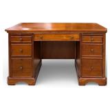 Winners Only Desk - Double Pedestal Office Desk with Center Pencil Drawer & Storage
