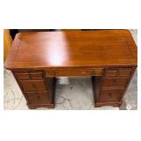 Winners Only Desk - Double Pedestal Office Desk with Center Pencil Drawer & Storage