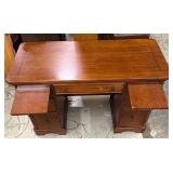 Winners Only Desk - Double Pedestal Office Desk with Center Pencil Drawer & Storage