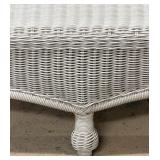 Casualine 2-Seater Wicker Sofa with Blue Cushions