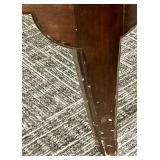 Round Wood End Table - 2-Tier, Dark Brown Finish