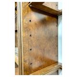 Vintage Burl Wood China Cabinet Hutch with built in lighting