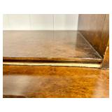 Vintage Burl Wood China Cabinet Hutch with built in lighting