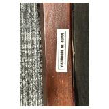 Indonesian Carved Wood Dining Chairs Pair - Floral Upholstery