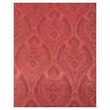 Henredon Armchairs - Carved Lattice Back & Red Damask Upholstery (Pair)