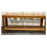 Heritage by Drexel 3-Piece Console Table Set with Cane Lower Shelves & 3-Drawer Chest