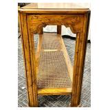 Heritage by Drexel 3-Piece Console Table Set with Cane Lower Shelves & 3-Drawer Chest