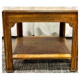 Heritage by Drexel 3-Piece Console Table Set with Cane Lower Shelves & 3-Drawer Chest