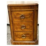 Heritage by Drexel 3-Piece Console Table Set with Cane Lower Shelves & 3-Drawer Chest