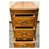 Heritage by Drexel 3-Piece Console Table Set with Cane Lower Shelves & 3-Drawer Chest