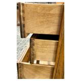 Heritage by Drexel 3-Piece Console Table Set with Cane Lower Shelves & 3-Drawer Chest