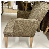 Pair of Armchairs - Leaf-patterned Upholstery #2