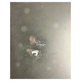 Console Table with Black Top & 2 Drawers, Slatted Lower Shelf