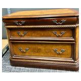 Aspenhome Burl Wood 3-Drawer Dresser with Rope Edge & Ornate Handles