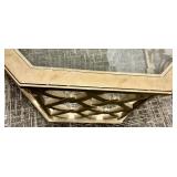 Lattice Octagon Coffee Table - Glass Top