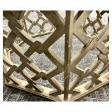 Lattice Octagon Coffee Table - Glass Top