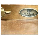 Hooker Furniture Console Table - Leather Inlay Top, Carved Apron & Cabriole Legs