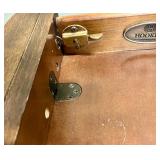 Hooker Furniture Console Table - Leather Inlay Top, Carved Apron & Cabriole Legs