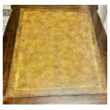 Hooker Furniture Console Table - Leather Inlay Top, Carved Apron & Cabriole Legs