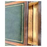Sligh-Lowry Desk - Leather Top Green Inset Panels - Holland, Michigan