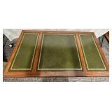 Sligh-Lowry Desk - Leather Top Green Inset Panels - Holland, Michigan