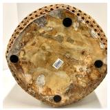 Ceramic Natural Baskets & Pom-Pom Trim - Set of 2