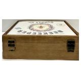 Beekeeper Supply Co. Sign & Birdhouse & Peach Roses in Glass Vase