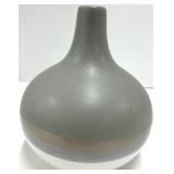 Vases - Set of 3 Matte Ceramic Vases with Color-Block Stripes