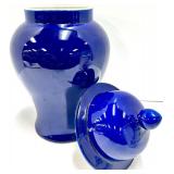 Creative Co-Op Chad Barrett Blue & White Ceramic Ginger Jar & Canister Set - 3-Piece