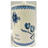 Creative Co-Op Chad Barrett Blue & White Ceramic Ginger Jar & Canister Set - 3-Piece