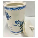 Creative Co-Op Chad Barrett Blue & White Ceramic Ginger Jar & Canister Set - 3-Piece