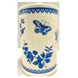 Creative Co-Op Chad Barrett Blue & White Ceramic Ginger Jar & Canister Set - 3-Piece