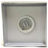 Candle Lighthouse Set - Gray & White Striped Metal Towers With Balconies