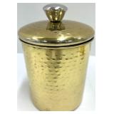 Creative Co-Op Hammered Brass Mugs & Canisters Set - Gold Tone, Hand Wash Only