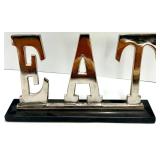 EAT Sign & Wooden Cutting Board - Kitchen Decor
