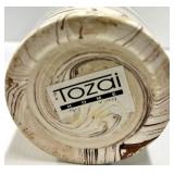 Tozai Home Marble Swirl Vase & Chef Le Normand Mantel Clock - Est 1902