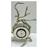 Clock with Antler Branch Stand & 2 Wooden Frames - Handcrafted in India