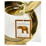 Global Influences Abstract Brass Sculpture - Marble Base - Made in India - Lot of 2