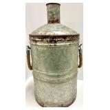 No.1 & No.2 Galvanized Metal Canisters with Rope Handles