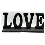 Love Sign Letters & Peony Bouquet in a Galvanized Bucket