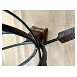 Vintage Metal Armillary Sphere with Arrow Accent