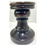 Black Wooden Candlestick Holders, Fern and Books