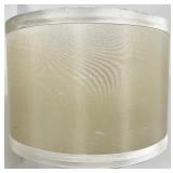 Table Lamp - Silver Finish with Champagne Fabric Shade & Acrylic Base