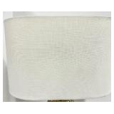 Crystal Mosaic Table Lamp with Cream Linen Shade