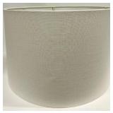 Table Lamp - Marble Swirl Ceramic Base & Brass Ring & White Linen Shade - #1