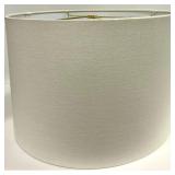 Table Lamp - Marble Swirl Ceramic Base & Brass Ring & White Linen Shade - #2