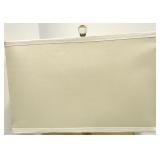 Geometric Mirror Base Table Lamp - Beige Fabric Shade - #2