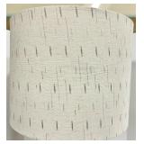 Mercury Glass Table Lamp & White Drum Shade - Textured Metallic Finish