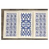 Blue & White Panels - Set of 3